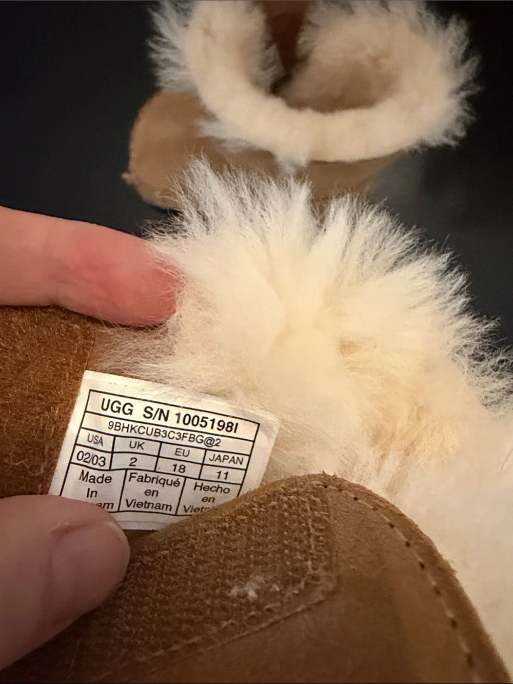 UGG Chestnut Suede Shearling Baby Booties